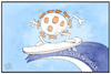 Cartoon: Auslockerungswelle (small) by Kostas Koufogiorgos tagged karikatur,koufogiorgos,illustration,cartoon,auslockerung,corona,pandemie,welle,surfen,surfbrett,beschränkungen