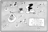 Cartoon: Babyboom (small) by Kostas Koufogiorgos tagged karikatur,koufogiorgos,illustration,cartoon,babyboom,kind,storch,flugverkehr,kinder,pandemie,baby,geburtenrate