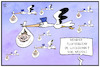 Cartoon: Babyboom (small) by Kostas Koufogiorgos tagged karikatur,koufogiorgos,illustration,cartoon,babyboom,kind,storch,flugverkehr,kinder,pandemie,baby,geburtenrate