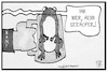 Cartoon: BAMF-Skandal (small) by Kostas Koufogiorgos tagged karikatur,koufogiorgos,illustration,cartoon,bamf,seehofer,kröte,bier,angelegenheit,verantwortung,asylpolitik,innenminister,csu