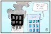 Cartoon: Brandschutz vs. Profit (small) by Kostas Koufogiorgos tagged karikatur,koufogiorgos,illustration,cartoon,hausbrand,london,profit,sparen,baumassnahme,brandschutz,feuer,katastrophe
