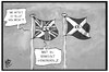 Cartoon: Brexit II (small) by Kostas Koufogiorgos tagged karikatur,koufogiorgos,illustration,cartoon,brexit,grossbritannien,schottland,fahne,flagge,abspaltung,ausstieg,separatismus,europa,politik