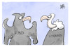 Cartoon: Bund und Kommunen (small) by Kostas Koufogiorgos tagged karikatur,koufogiorgos,bund,kommunen,geier,adler,finanzen,haushalt,geld