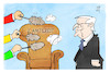 Cartoon: Bundespräsidentenwahl (small) by Kostas Koufogiorgos tagged karikatur,koufogiorgos,illustration,cartoon,bundespräsident,amtszeit,amt,sitz,staatsoberhaupt,steinmeier,gruene,spd,fdp