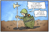 Cartoon: Bundeswehr (small) by Kostas Koufogiorgos tagged karikatur,koufogiorgos,illustration,cartoon,bujndeswehr,gewehr,waffe,rüstung,rüstungsmängel,soldat,militär,tradition,sicherheit