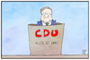 Cartoon: CDU-Wahlprogramm (small) by Kostas Koufogiorgos tagged karikatur,koufogiorgos,illustration,cartoon,cdu,wahlprogramm,laschet,kiste,karton