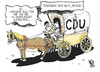 Cartoon: CDU (small) by Kostas Koufogiorgos tagged cdu,modernisierung,pferd,wagen,partei,politik,karikatur,kostas,koufogiorgos