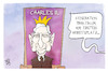 Cartoon: Charles besteigt den Thron (small) by Kostas Koufogiorgos tagged karikatur,koufogiorgos,charles,karl,könig,thron,monarchie,praktikum