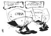 Cartoon: China (small) by Kostas Koufogiorgos tagged china,wirtschaft,konjunktur,wachstum,arbeit,arbeiter,karikatur,kostas,koufogiorgos