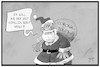 Cartoon: Corona-Politik (small) by Kostas Koufogiorgos tagged karikatur,koufogiorgos,illustration,cartoon,corona,politik,weihnachtsmann,verspaetung,massnahmen,pandemie