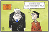 Cartoon: CSU und AfD (small) by Kostas Koufogiorgos tagged karikatur,koufogiorgos,illustration,cartoon,csu,afd,klage,verfassungsgericht,karlsruhe,politik,partei,regierung,seehofer,petry,rechtsberatung