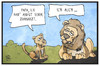 Cartoon: Der Löwe Cecil (small) by Kostas Koufogiorgos tagged karikatur,koufogiorgos,illustration,cartoon,löwe,cecil,zahnarzt,jagd,angst,wilderer,tier,tierschutz,afrika