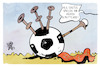 Cartoon: Deutschland vs. Schottland (small) by Kostas Koufogiorgos tagged karikatur,koufogiorgos,fußball,em,uefa,schottland,dudelsack