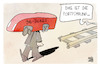 Cartoon: Die Fortführung des Neun-Euro-Ti (small) by Kostas Koufogiorgos tagged karikatur,koufogiorgos,neun,euro,ticket,laufen,passagier,schiene