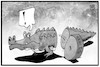 Cartoon: Die Groko zerlegt sich (small) by Kostas Koufogiorgos tagged karikatur,koufogiorgos,illustration,cartoon,groko,spd,cdu,nahles,bruch,vorsitz,partei,politik