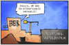 Cartoon: Drehkreuz BER (small) by Kostas Koufogiorgos tagged karikatur,koufogiorgos,illustration,cartoon,drehkreuz,flüchtlingskrise,ber,berlin,brandenburg,flughafen,baustelle,grossprojekt,verteilzentrum,politik