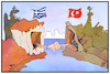 Cartoon: Erdbeben (small) by Kostas Koufogiorgos tagged karikatur,koufogiorgos,illustration,cartoon,erdbeben,tuerkei,griechenland,handreichung,opfer,freundschaft,naturkatastrophe,brüderlichkeit