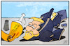 Cartoon: FDP-Vertrauensfrage (small) by Kostas Koufogiorgos tagged karikatur,koufogiorgos,illustration,cartoon,lindner,scherben,thueringen,fdp,partei,vorsitzender,liberale