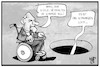 Cartoon: Finanzloch (small) by Kostas Koufogiorgos tagged karikatur,koufogiorgos,illustration,cartoon,scholz,schäuble,finanzlücke,finanzloch,null,steuern,einnahmen,haushalt