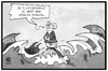 Cartoon: Flutwelle für Merkel (small) by Kostas Koufogiorgos tagged karikatur,koufogiorgos,illustration,cartoon,merkel,kritik,cdu,krise,bundeskanzlerin,meer,wogen,politik