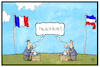 Cartoon: Frankreich und S.-H. (small) by Kostas Koufogiorgos tagged karikatur,koufogiorgos,illustration,cartoon,fahne,flagge,frankreich,schleswig,holstein,wahl,wahlurne,blau,weiss,rot,demokratie,verwechslung