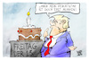 Cartoon: Freitag der 13. (small) by Kostas Koufogiorgos tagged koufogiorgos,trump,13,freitag,geburtstag