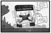 Cartoon: Fremdenfeindlichkeit (small) by Kostas Koufogiorgos tagged karikatur,koufogiorgos,illustration,cartoon,fluechtlinge,fremdenfeindlichkeit,anschlag,neonazi,sachsen,bus,rechtsextremismus