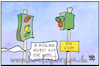 Cartoon: Gas-Stopp (small) by Kostas Koufogiorgos tagged karikatur,koufogiorgos,energie,krise,ampel,russland,stopp,gaslieferung,regierung