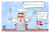 Cartoon: Koch von Dänemark (small) by Kostas Koufogiorgos tagged karikatur,koufogiorgos,dänemark,monarchie,koch,muppets,margarete