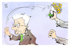 Cartoon: Kretschmanns Thronfolger (small) by Kostas Koufogiorgos tagged karikatur,koufogiorgos,kretschmann,brautstrauss,özdemir,hagel,blumen