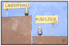 Cartoon: Länderfinanzausgleich (small) by Kostas Koufogiorgos tagged karikatur,koufogiorgos,cartoon,illustration,länderfinanzausgleich,niveau,unterschied,stufe,ost,west,deutschland,michel,umverteilung,arm,reich,politik