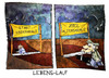 Cartoon: Lebens-Lauf (small) by Kostas Koufogiorgos tagged armut,kinderarmut,altersarmut,ring,lebenslauf,leben,baby,rentner,kind,karikatur,illustration,cartoon,koufogiorgos