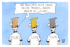 Cartoon: Löchrige Abwehr (small) by Kostas Koufogiorgos tagged karikatur,koufogiorgos,abwehr,politik,justiz,polizei,trainer,regierung