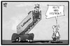 Cartoon: Lufthansa-Streik (small) by Kostas Koufogiorgos tagged karikatur,koufogiorgos,illustration,cartoon,lufthansa,piloten,streik,passagier,fluggast,gangway,arbeitskampf,cockpit