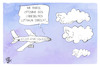 Cartoon: Macron und von der Leyen in Chin (small) by Kostas Koufogiorgos tagged karikatur,koufogiorgos,macron,von,der,leyen,china,putin,flugzeug,luftraum,wolke