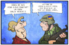 Cartoon: Merkel in der Ukraine (small) by Kostas Koufogiorgos tagged karikatur,koufogiorgos,illustration,cartoon,ukraine,dialog,krieg,konflikt,merkel,gespräch,vermittlung,politik