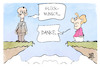 Cartoon: Merkels 70. Geburtstag (small) by Kostas Koufogiorgos tagged karikatur,koufogiorgos,merkel,merz,cdu,geburtstag