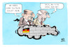 Cartoon: Mit Putin in die Zukunft (small) by Kostas Koufogiorgos tagged karikatur,koufogiorgos,putin,ulbricht,honecker,ddr,sozialismus,zukunft,russland,imperialismus