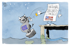 Cartoon: National Security Strategy (small) by Kostas Koufogiorgos tagged karikatur,koufogiorgos,usa,eu,europa,stier,national,security,strategy,beton,wasser