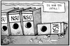 Cartoon: NSU (small) by Kostas Koufogiorgos tagged karikatur,koufogiorgos,illustration,cartoon,nsu,akte,prozess,justitia,unfall,zeuge,tod,rechtsterrorismus,aufklärung,untersuchungsausschuss,politik