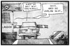 Cartoon: PKW-Maut (small) by Kostas Koufogiorgos tagged karikatur,koufogiorgos,illustration,cartoon,maut,pkw,auto,verkehr,infrastruktur,abgabe,länder,geld,gebühr,mautstelle,politik