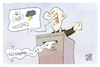 Cartoon: Pöbeln wird teuer (small) by Kostas Koufogiorgos tagged karikatur,koufogiorgos,pöbeln,hetze,rechnung,geld,bundestag,rede