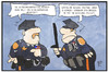 Cartoon: Polizei in Oregon (small) by Kostas Koufogiorgos tagged karikatur,koufogiorgos,illustration,cartoon,polizei,usa,oregon,rassismus,staatsgewalt,polizeigewalt