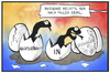 Cartoon: Rechtsextremismus (small) by Kostas Koufogiorgos tagged karikatur,koufogiorgos,illustration,cartoon,rechtsextremismus,schlange,ei,ausbruch,faul,gestank,politik,terrorismus