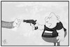 Cartoon: Rechtsterrorismus (small) by Kostas Koufogiorgos tagged karikatur,koufogiorgos,illustration,cartoon,demokratie,rechtsextremismus,rechtsterrorismus,waffe,gewalt,gegenwehr,gesellschaft,nazi,neonazi