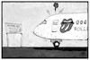 Cartoon: Rolling Stones (small) by Kostas Koufogiorgos tagged karikatur,koufogiorgos,illustration,cartoon,rolling,stones,musik,tour,concert,beatles,star,club,hamburg,karriere
