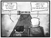 Cartoon: Rüstungsexporte (small) by Kostas Koufogiorgos tagged karikatur,koufogiorgos,illustration,cartoon,csu,spd,rüstungsindustrie,rüstungsexporte,schranke,beschränkung,politik,wirtschaft