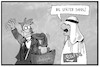 Cartoon: Rüstungsexporte (small) by Kostas Koufogiorgos tagged karikatur,koufogiorgos,cartoon,saudi,arabien,wirtschaft,rüstung,scheich,geschäft