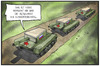 Cartoon: Russische Invasion (small) by Kostas Koufogiorgos tagged karikatur,koufogiorgos,illustration,cartoon,invasion,konvoi,russland,panzer,konservendose,hilfe,krieg,konflikt,ukraine