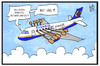 Cartoon: Ryanair (small) by Kostas Koufogiorgos tagged karikatur,koufogiorgos,illustration,cartoon,ryanair,billigflieger,airline,sozialbetrug,arbeitsbedingungen,sklaven,sklaventreiber,wirtschaft,unternehmen,ausbeutung
